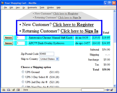 customer registration