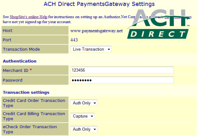 ACH Direct PaymentsGateway