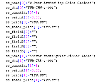 Cart Info as JavaScript Variables