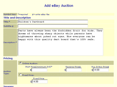 Add An Auction