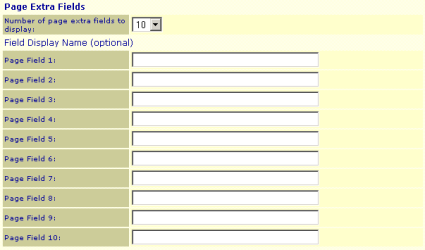 Extra Page Fields