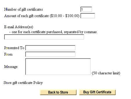 Gift Certificates