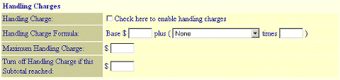 Product and Order Handling Charges