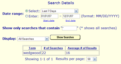 Search Logging